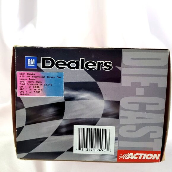 Kevin Harvick #29 2001 Monte Carlo 1:24 Die-Cast GM Goodwrench Looney Tunes TAZ - Picture 4 of 12